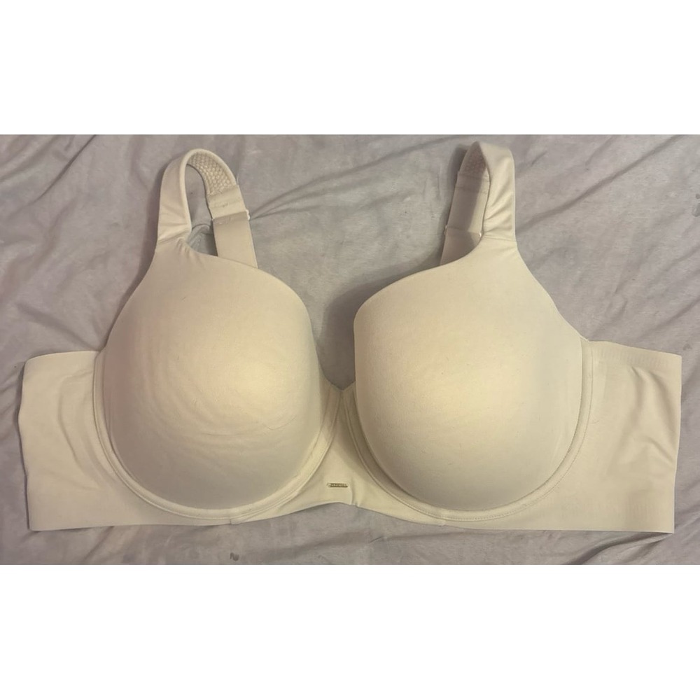 Cacique Full Figure Off White Lightly Lined Full Coverage‎ Underwire Bra, 50D